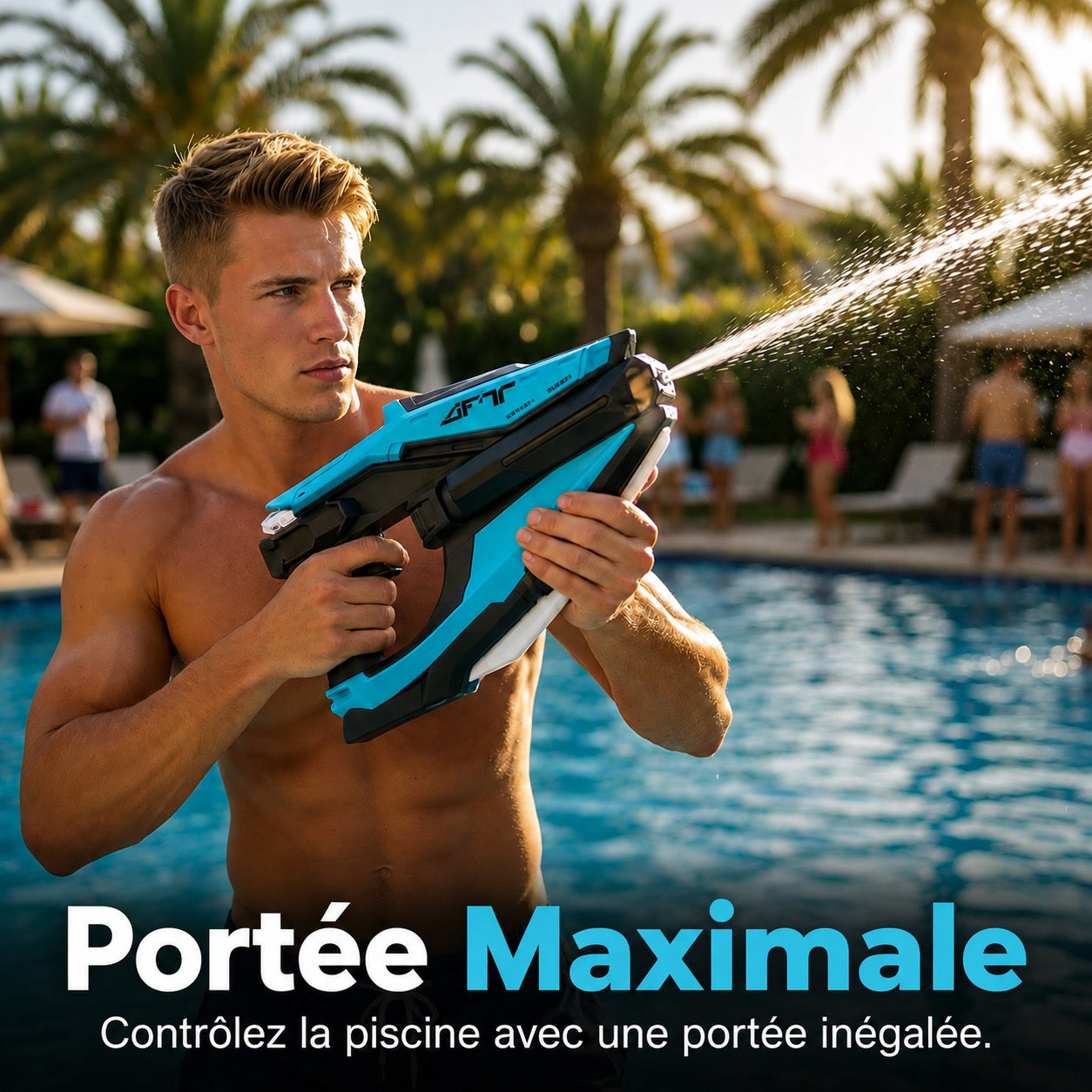 Pistolet à eau électrique avec effets LED et brume