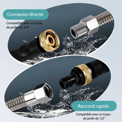 AquaForce - Lance de Nettoyage Haute Pression - Nettoyage Puissant pour Tuyau d’Arrosage