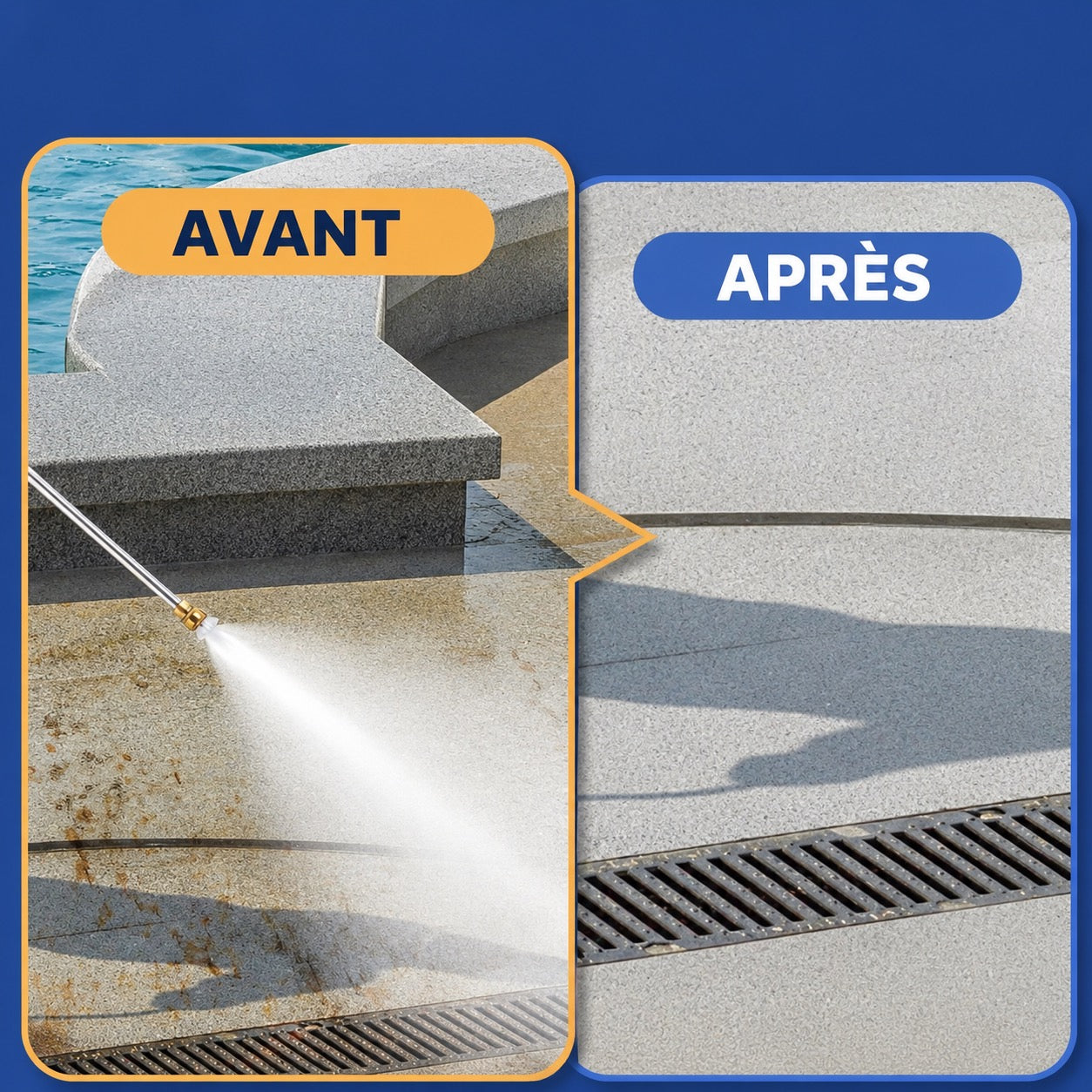 AquaForce - Lance de Nettoyage Haute Pression - Nettoyage Puissant pour Tuyau d’Arrosage