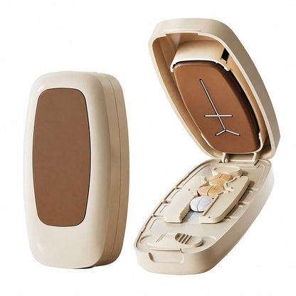 Coupe-comprimés portable – coupe les comprimés avec précision, design compact pour les voyages et la maison