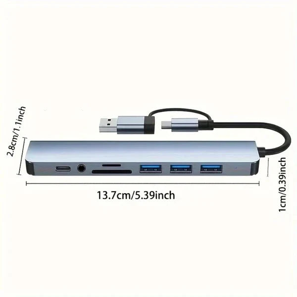 Hub USB 8-en-2