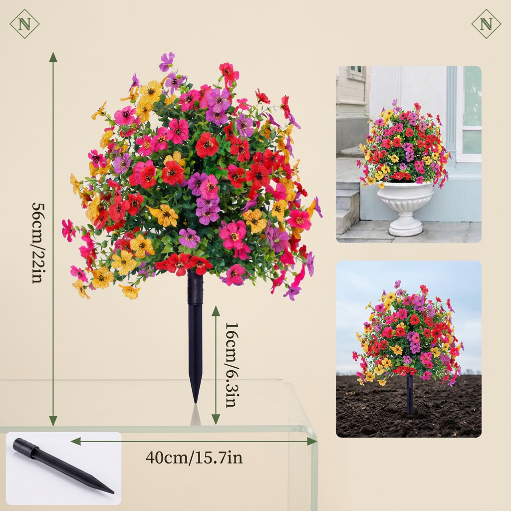 FloraLux - Fleurs Artificielles Haut de Gamme pour Entrée et Terrasse