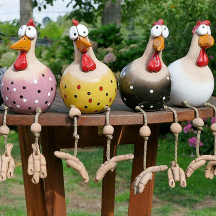Décorations de poules amusantes pour votre jardin