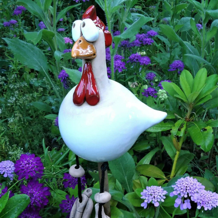 Décorations de poules amusantes pour votre jardin