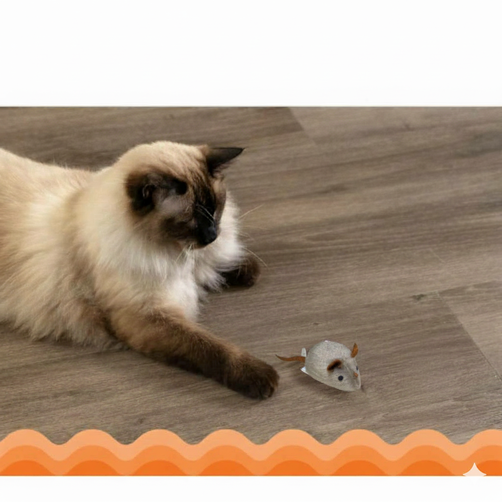 Jouet interactif réaliste pour chat