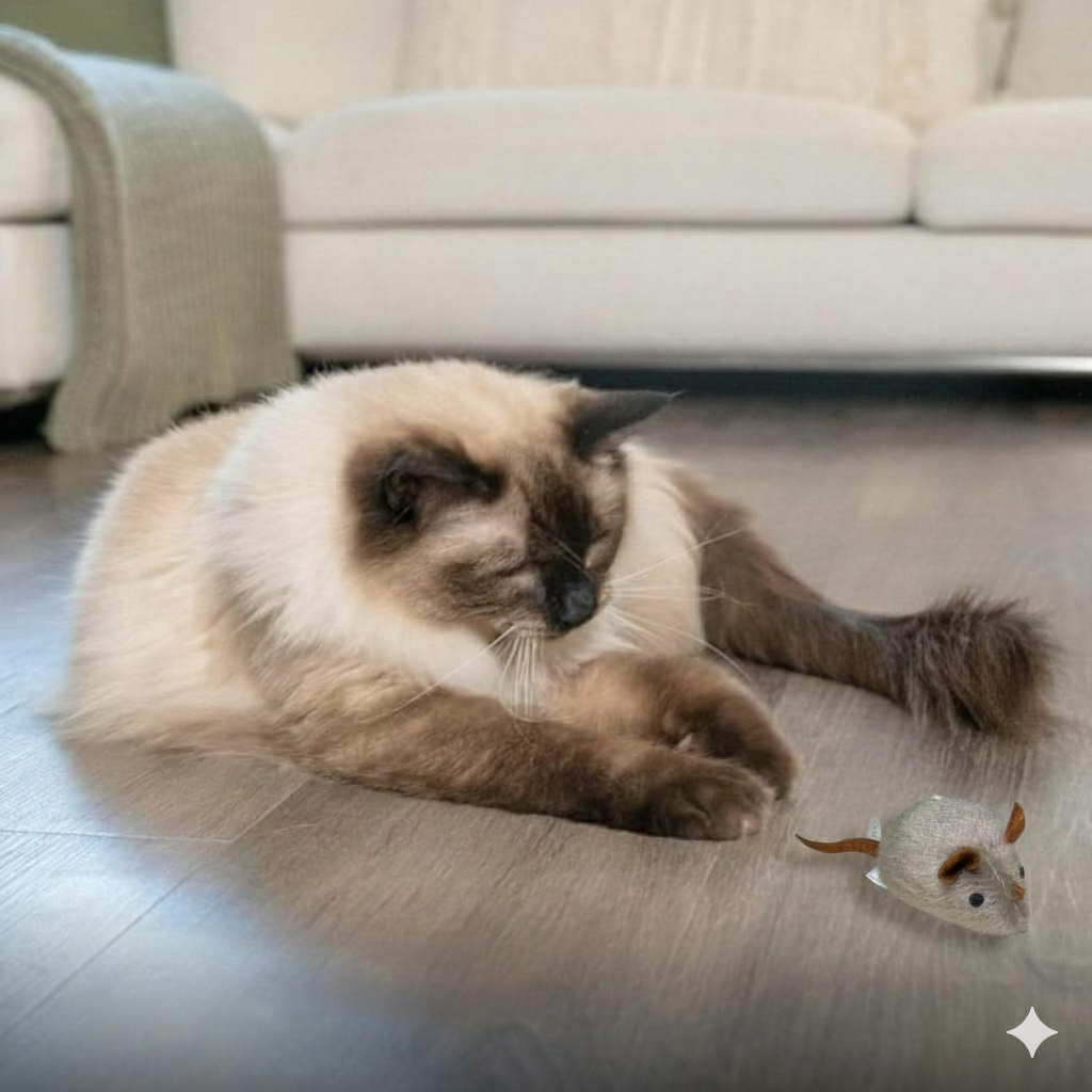 Jouet interactif réaliste pour chat