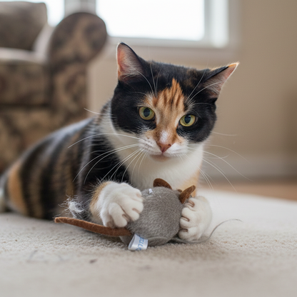 Jouet interactif réaliste pour chat