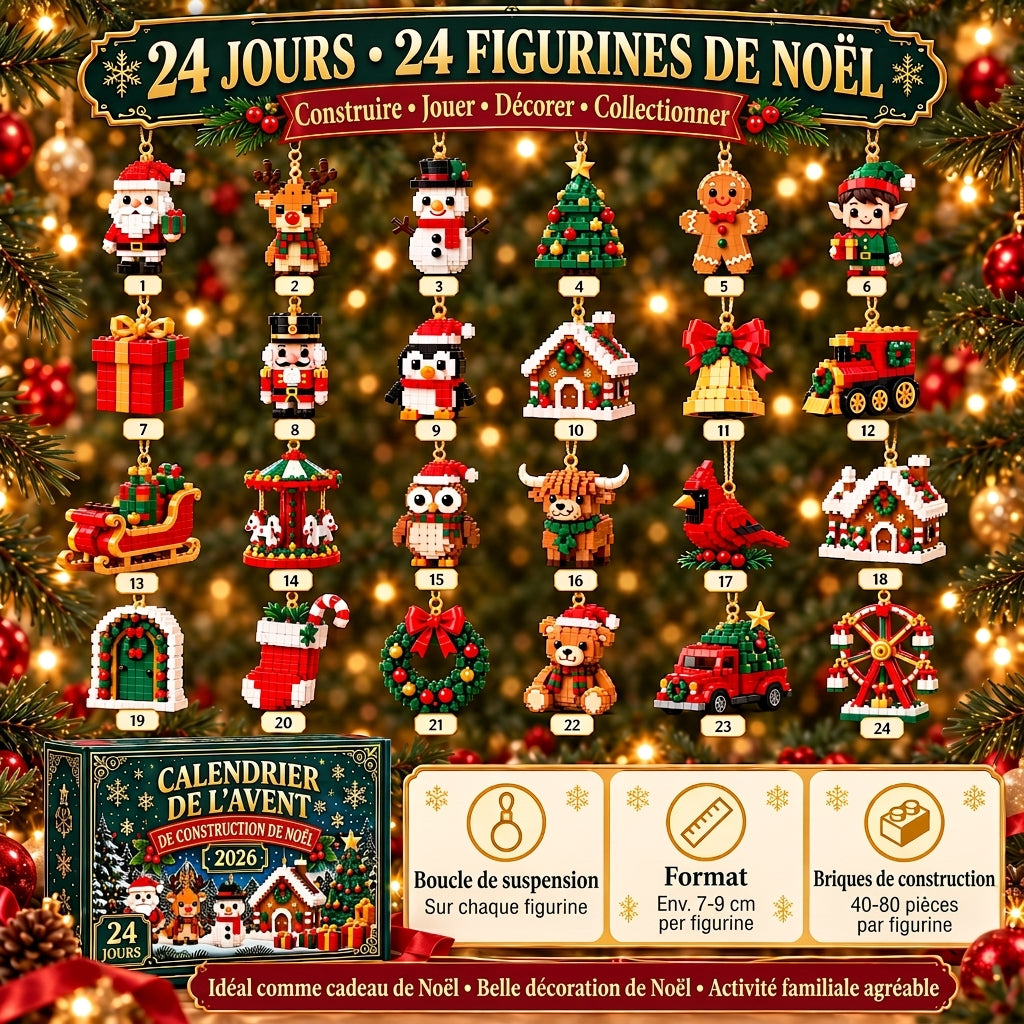 Projet de Construction de Noël – Construisez chaque jour une nouvelle figurine de Noël jusqu’à Noël 🎄