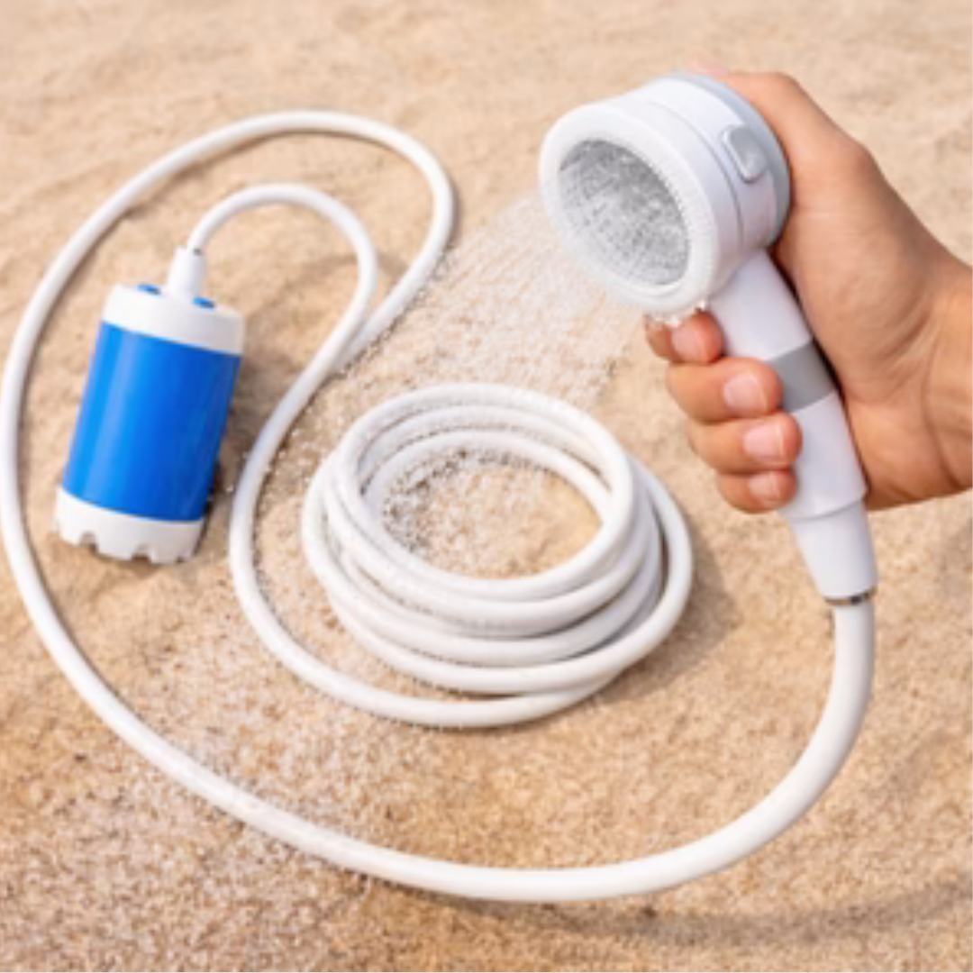 Pompe à eau portable : kit avec tuyau et pulvérisateur