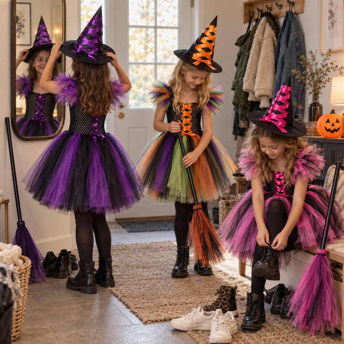 Sorcière Magique – Costume de sorcière trois pièces pour enfants