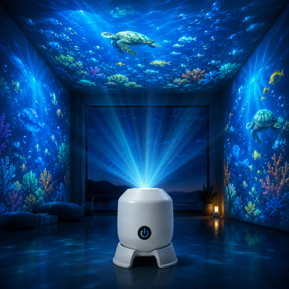 Projecteur Océan OceanWave avec lumières LED rotatives – Créez des soirées magiques