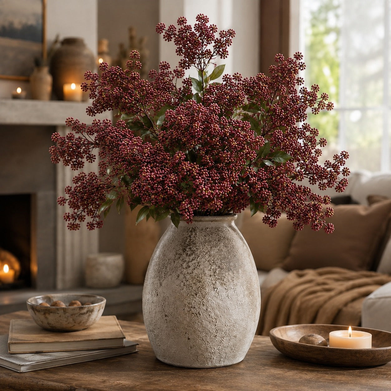 Branches de baies réalistes (lot de 3) – le détail déco le plus chaleureux de l’automne