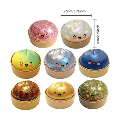 Glitter Dumpling Squishy – la balle anti-stress la plus adorable du moment