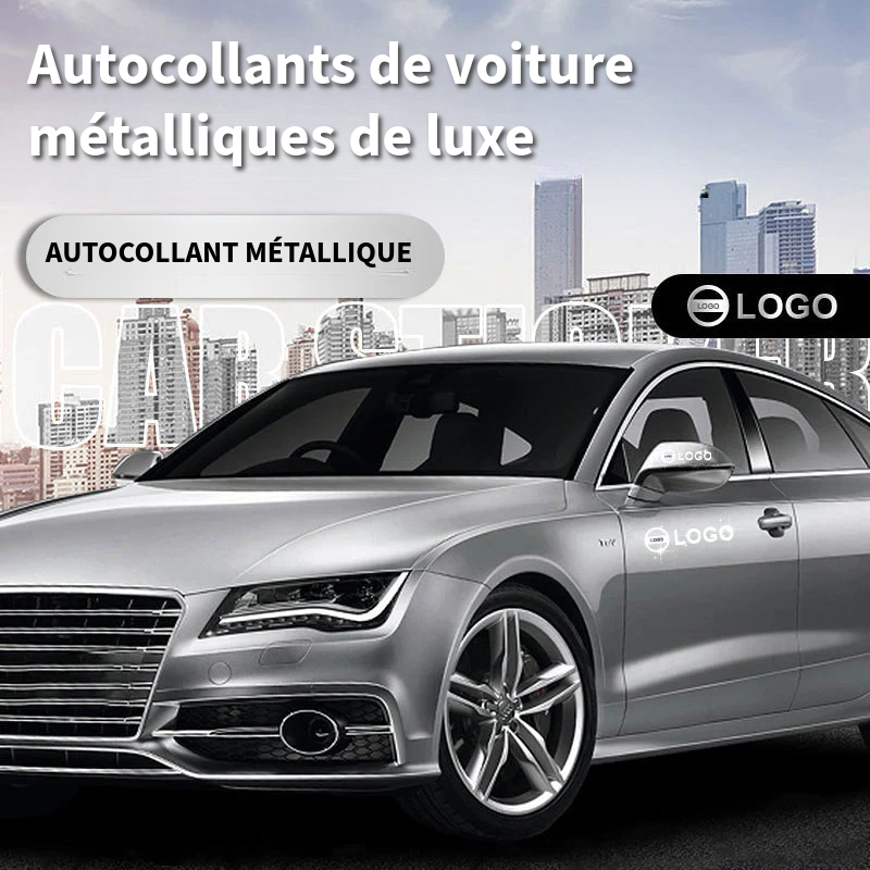 Autocollants de voiture en métal de luxe