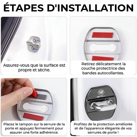 Luxe Autodeurslot Beschermpads | 4 pièces