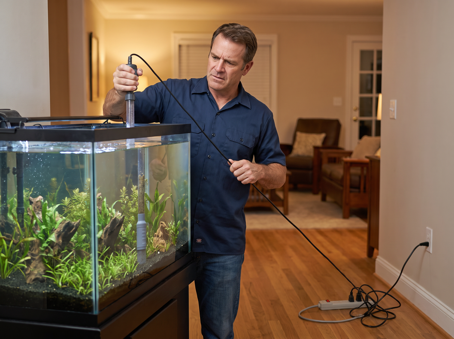 Nettoyeur électrique de gravier pour aquarium