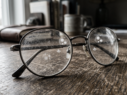 Spray réparateur pour rayures sur verres de lunettes