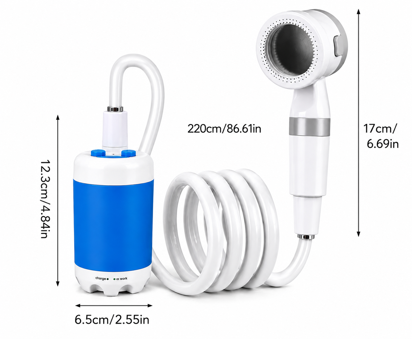 Pompe à eau portable : kit avec tuyau et pulvérisateur