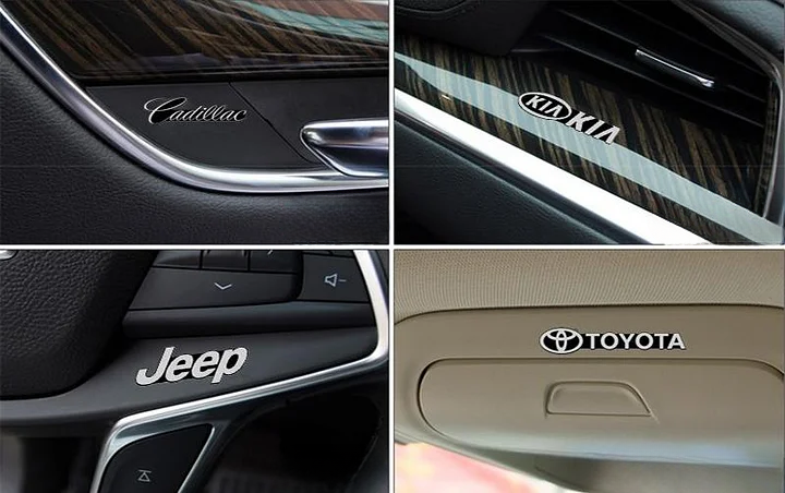 Autocollants de logo de voiture 3D