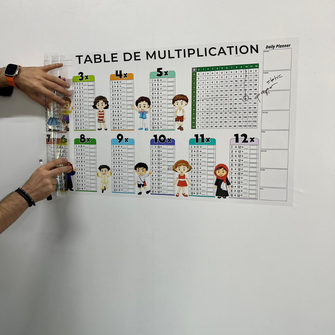 Table de multiplication effaçable