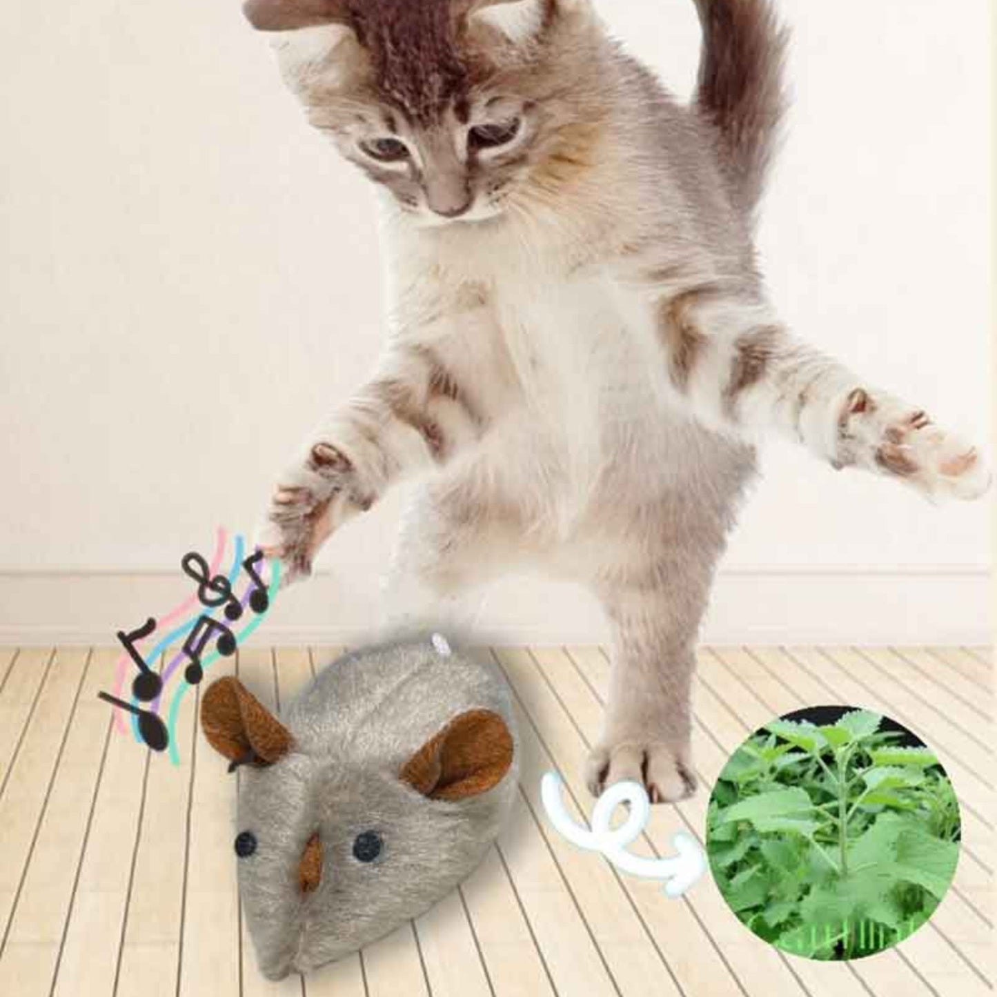 Jouet interactif réaliste pour chat