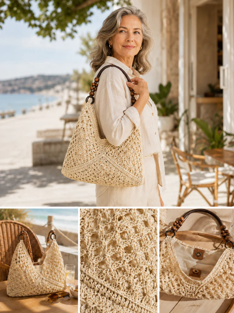Sac cabas tissé bohème classique
