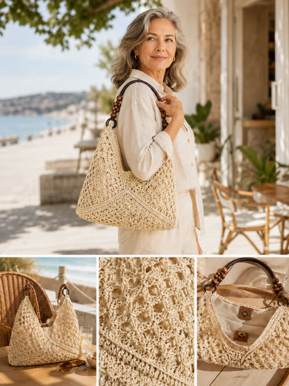 Sac cabas tissé bohème classique