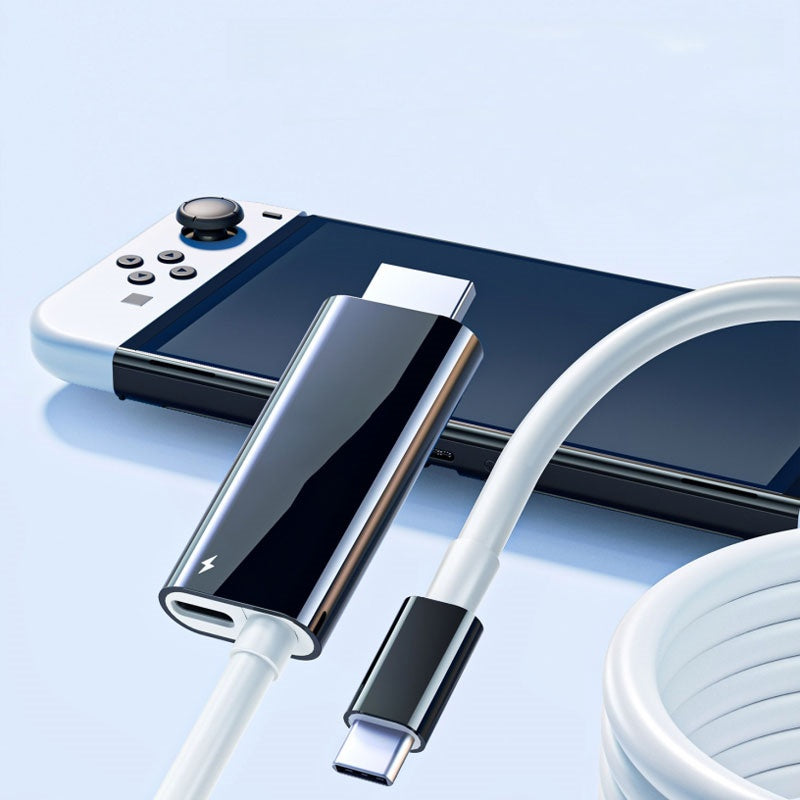 Câble adaptateur USB-C vers HDMI – Diffusez, jouez et rechargez en même temps – Pour Switch, mobile et tablette