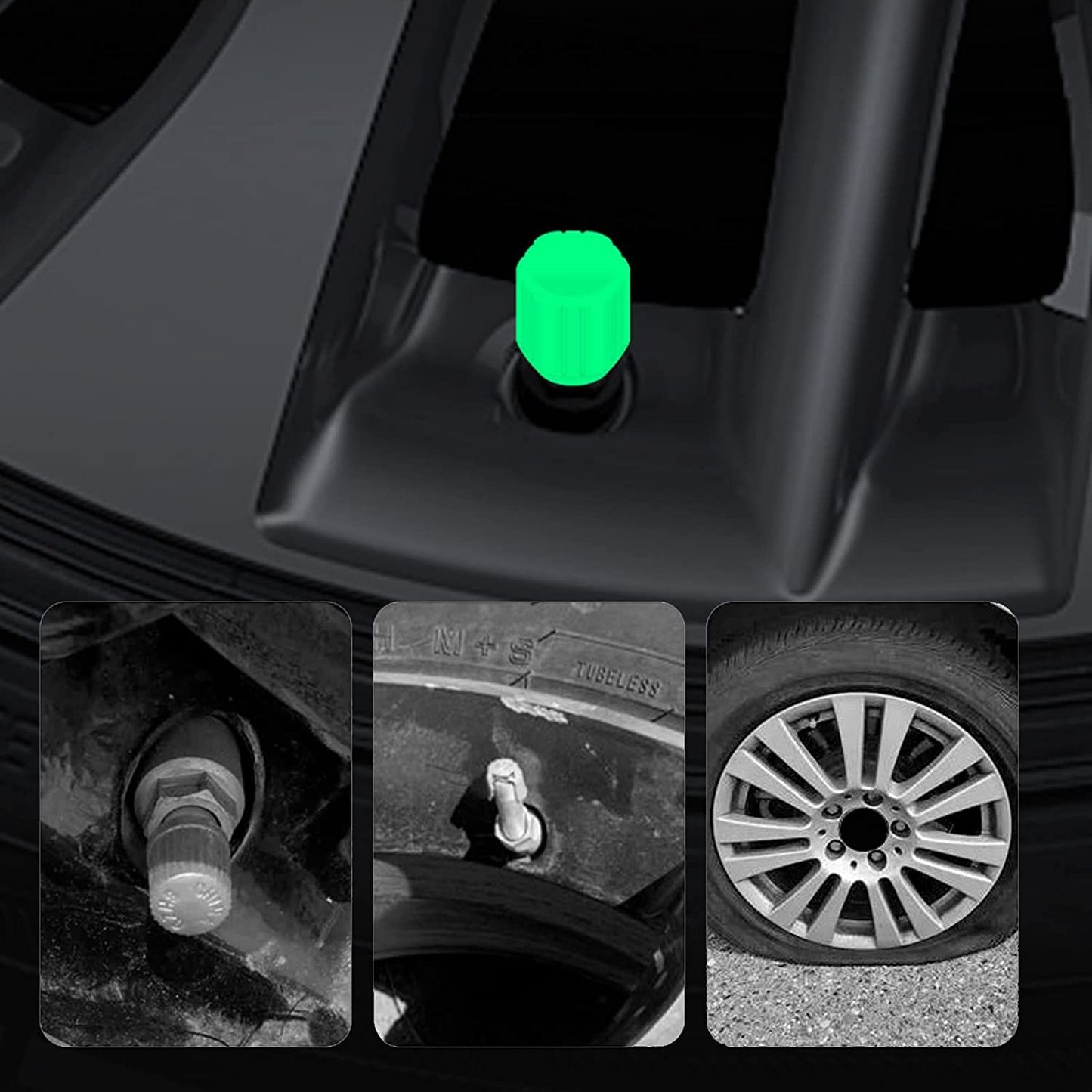 Bouchons de valve lumineux pour les cyclistes nocturnes