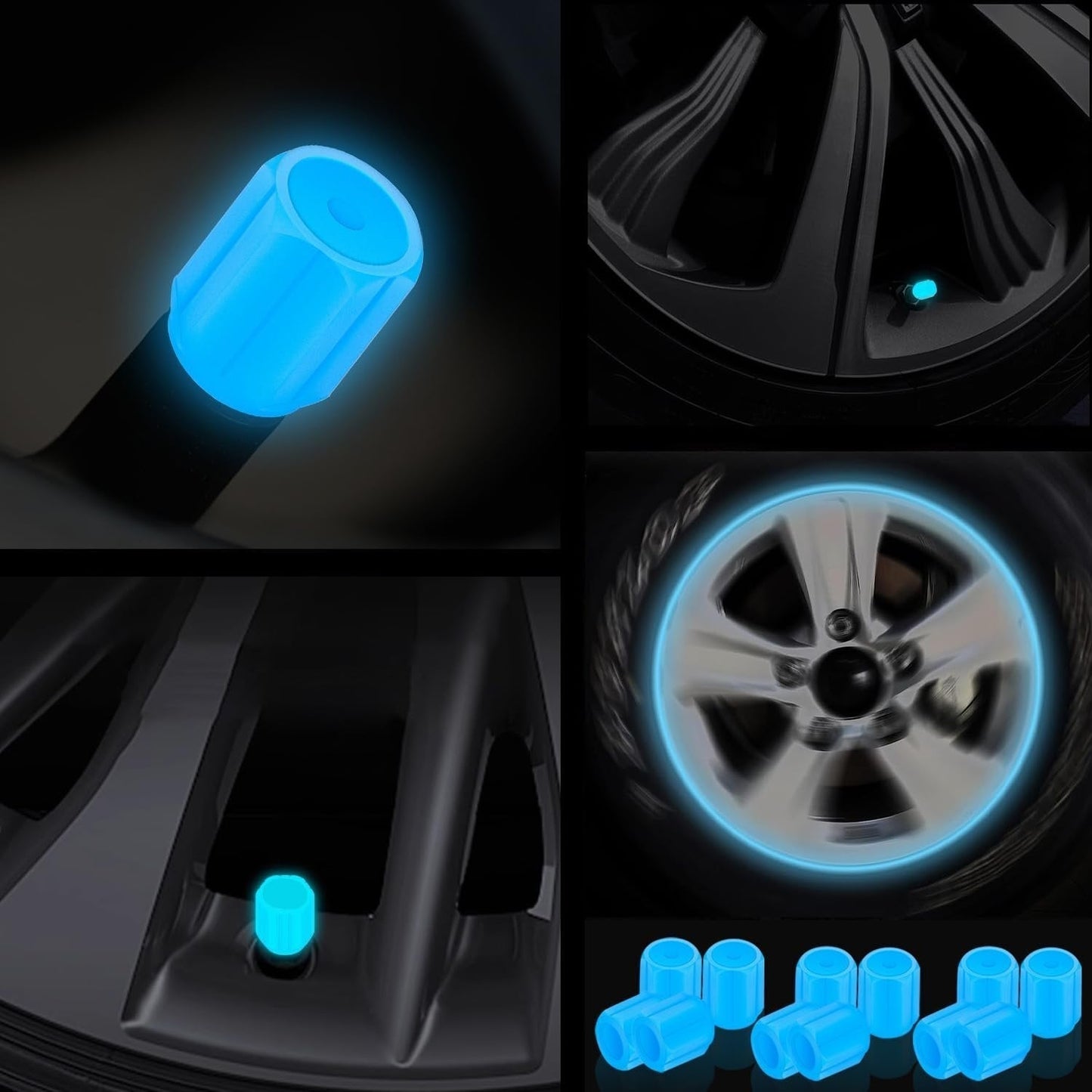 Bouchons de valve lumineux pour les cyclistes nocturnes