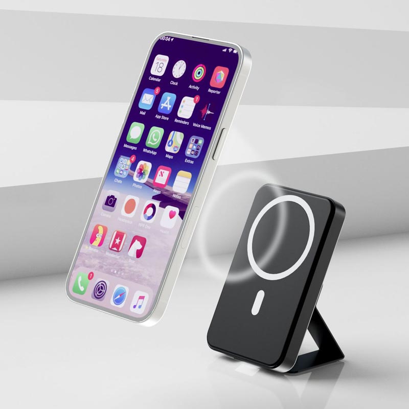 Batterie Externe Sans Fil Magnétique avec Support