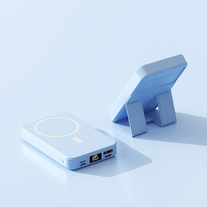 Batterie Externe Sans Fil Magnétique avec Support