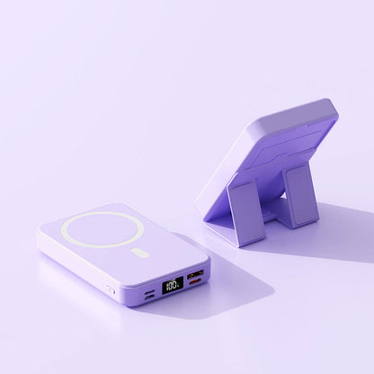 Batterie Externe Sans Fil Magnétique avec Support