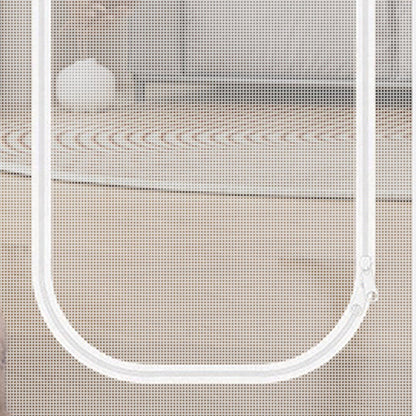 Porte moustiquaire avec fermeture éclair – tissu robuste résistant aux griffures, garde les chats et les chiens en toute sécurité à l’intérieur ou à l’extérieur, idéale pour les journées chaudes et l’air frais
