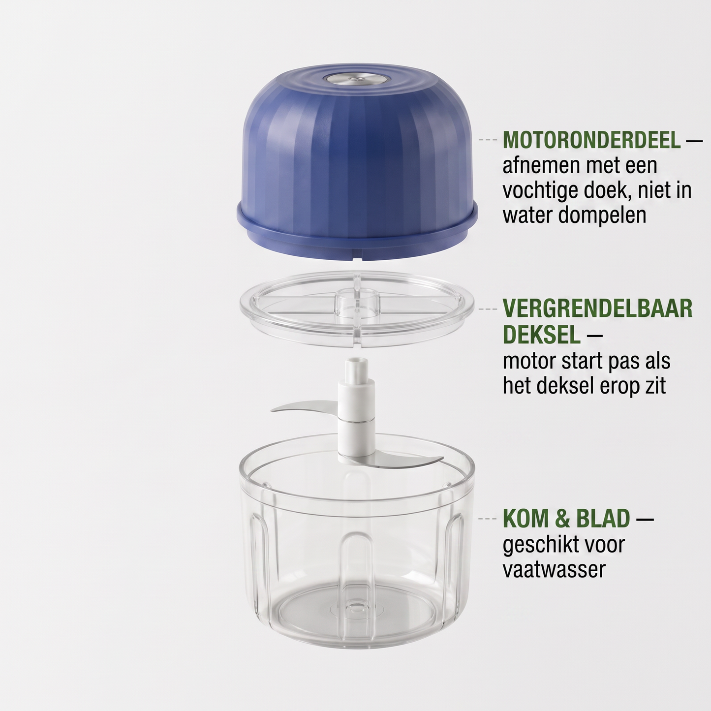 PrepPod – Mini-hachoir sans fil pour l’ail, les oignons et les herbes en quelques secondes