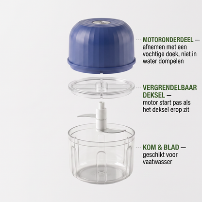 PrepPod – Mini-hachoir sans fil pour l’ail, les oignons et les herbes en quelques secondes
