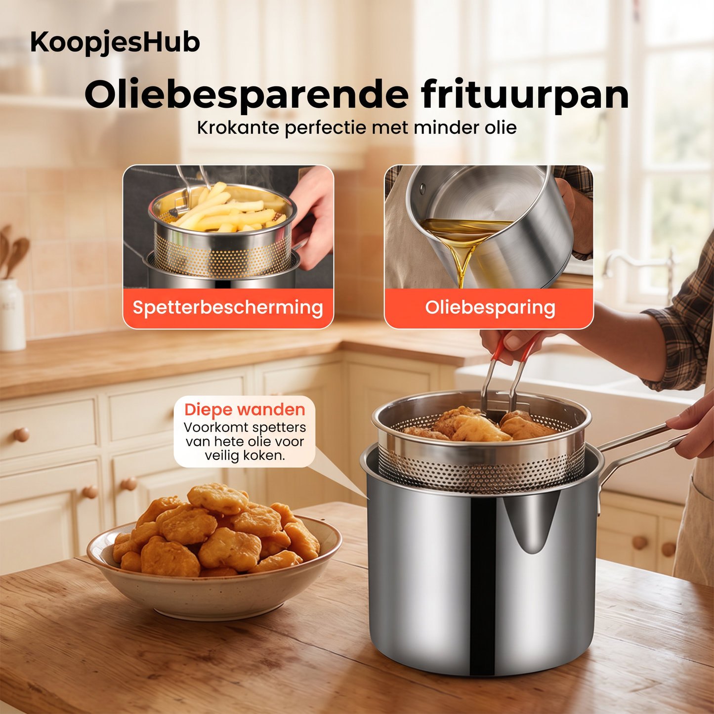 Friteuse multifonctionnelle – Frire, rôtir, cuire et mijoter dans une seule casserole