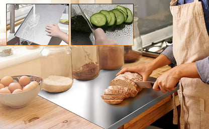 Planche à Découper de Cuisine en Acier Inoxydable